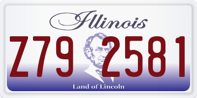 IL license plate Z792581