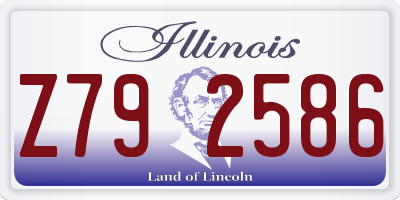 IL license plate Z792586