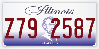IL license plate Z792587