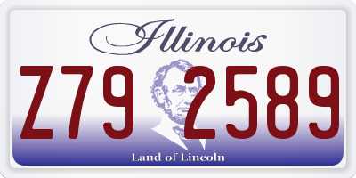 IL license plate Z792589