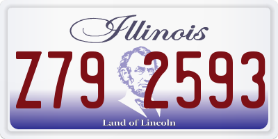 IL license plate Z792593