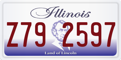 IL license plate Z792597