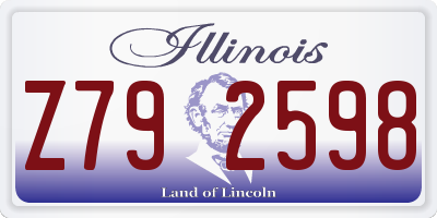 IL license plate Z792598