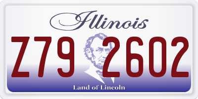 IL license plate Z792602