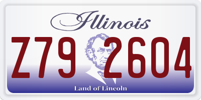IL license plate Z792604