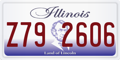 IL license plate Z792606