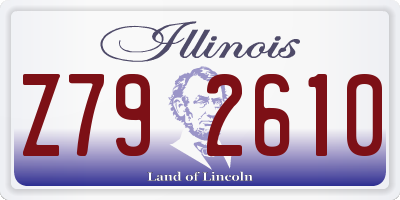 IL license plate Z792610