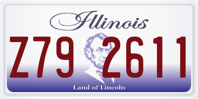 IL license plate Z792611