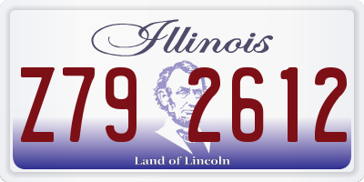 IL license plate Z792612