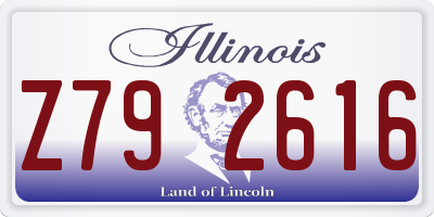 IL license plate Z792616