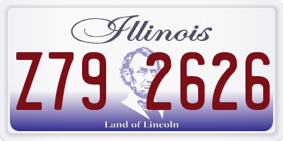 IL license plate Z792626