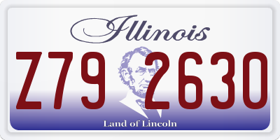 IL license plate Z792630