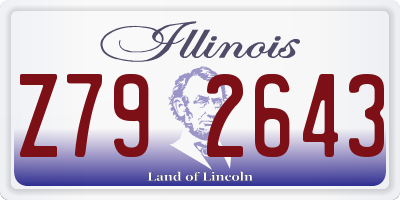 IL license plate Z792643