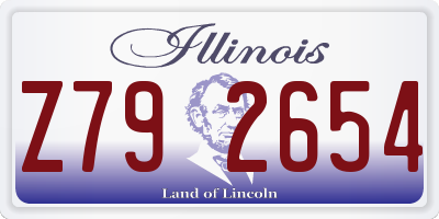 IL license plate Z792654