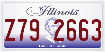 IL license plate Z792663
