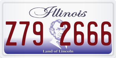 IL license plate Z792666