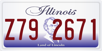 IL license plate Z792671