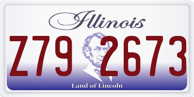 IL license plate Z792673