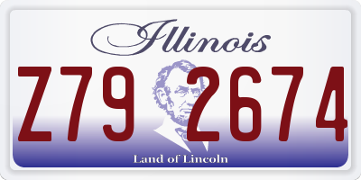 IL license plate Z792674