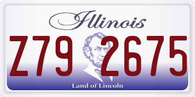 IL license plate Z792675