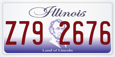 IL license plate Z792676