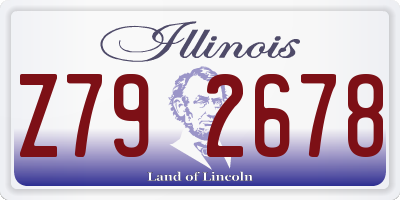 IL license plate Z792678