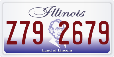 IL license plate Z792679