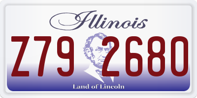 IL license plate Z792680