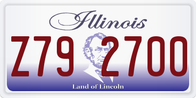 IL license plate Z792700