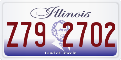 IL license plate Z792702