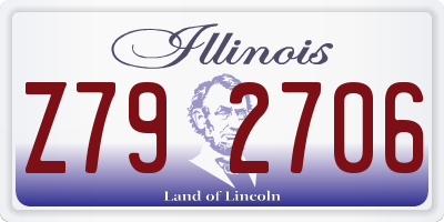 IL license plate Z792706