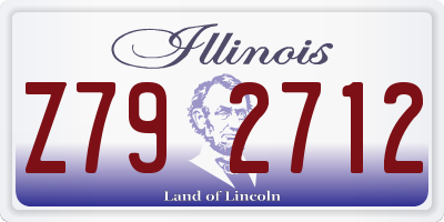 IL license plate Z792712