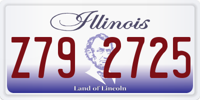 IL license plate Z792725