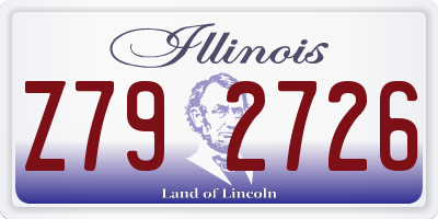 IL license plate Z792726