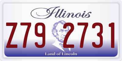 IL license plate Z792731