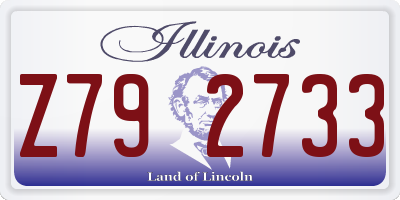 IL license plate Z792733