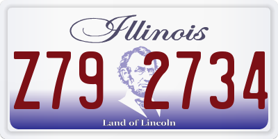 IL license plate Z792734