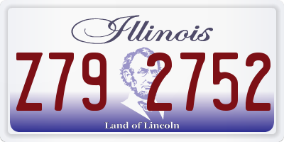 IL license plate Z792752