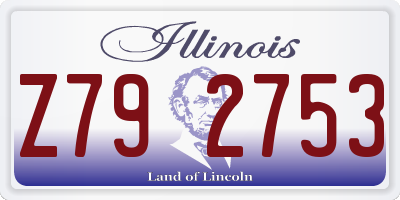 IL license plate Z792753