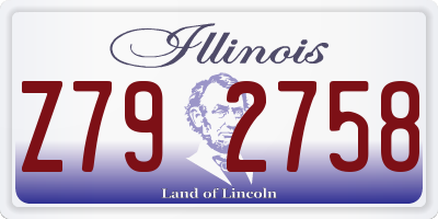 IL license plate Z792758