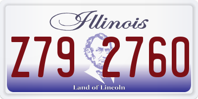 IL license plate Z792760