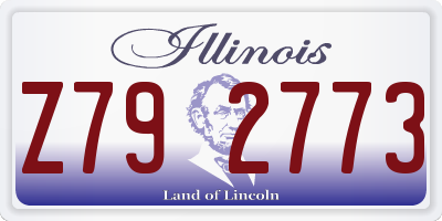 IL license plate Z792773