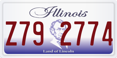IL license plate Z792774