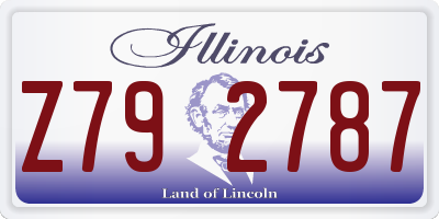 IL license plate Z792787
