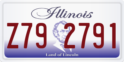 IL license plate Z792791