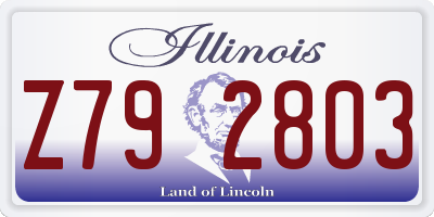 IL license plate Z792803