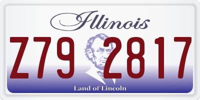 IL license plate Z792817