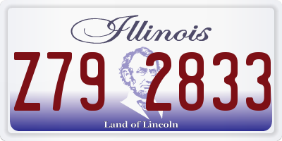 IL license plate Z792833