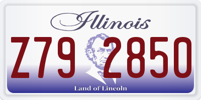 IL license plate Z792850