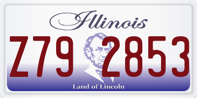 IL license plate Z792853
